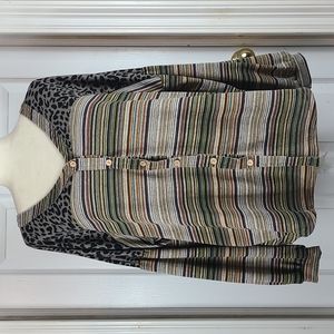 The Paisley Parrot Mixed Prints Cardigan